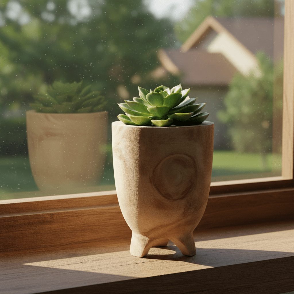 Arlo Small Natural Wooden Planter