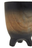 Arlo Small Wooden Black Ombre Planter
