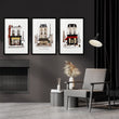 Art Above Fireplace Paris Street Café Watercolour wall art | 