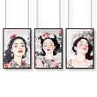 Art Decor For Bedroom Wall | Set of 3 Boho Women Wall art Prints
