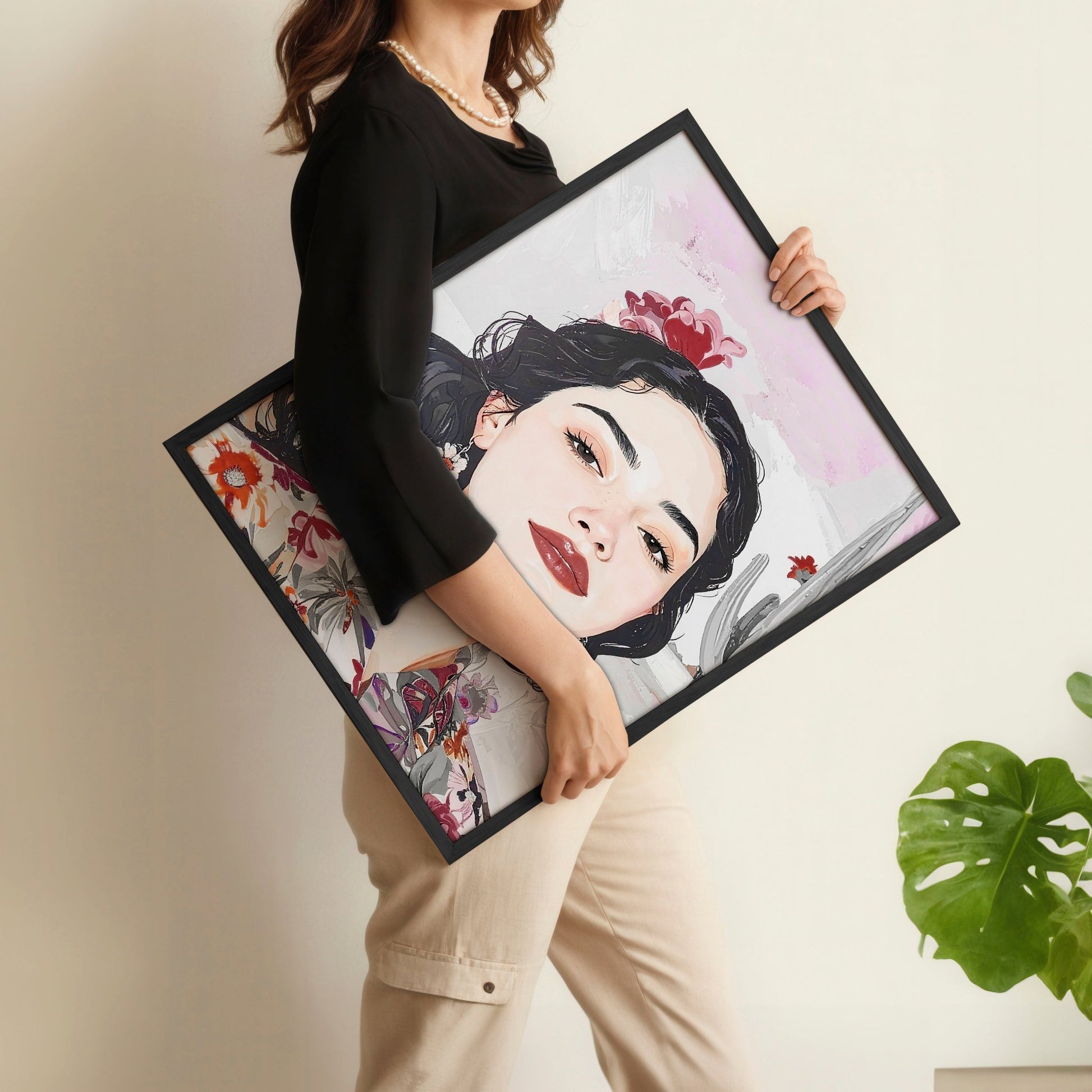 Art Decor For Bedroom Wall | Set of 3 Boho Women Wall art Prints