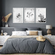 Bedroom art prints | set of 3 framed wall prints