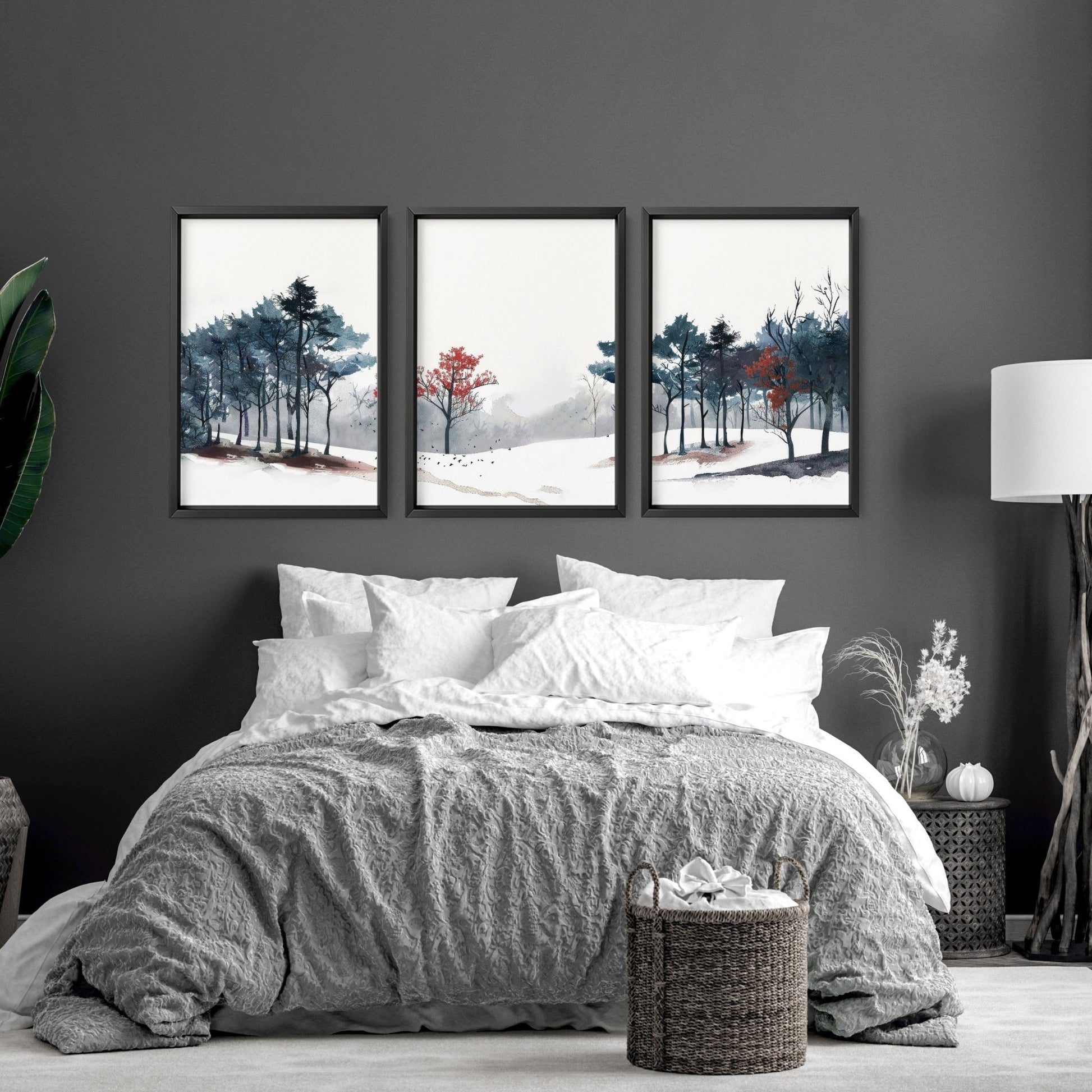 Art For A Bedroom Wall | Set of 3 wall art prints