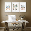 Art for an Office Mediterranean Coastal Dining Scene wall art | 