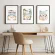 Art for an Office Mediterranean Coastal Dining Scene wall art | 
