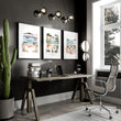 Art for an Office Mediterranean Coastal Dining Scene wall art | 