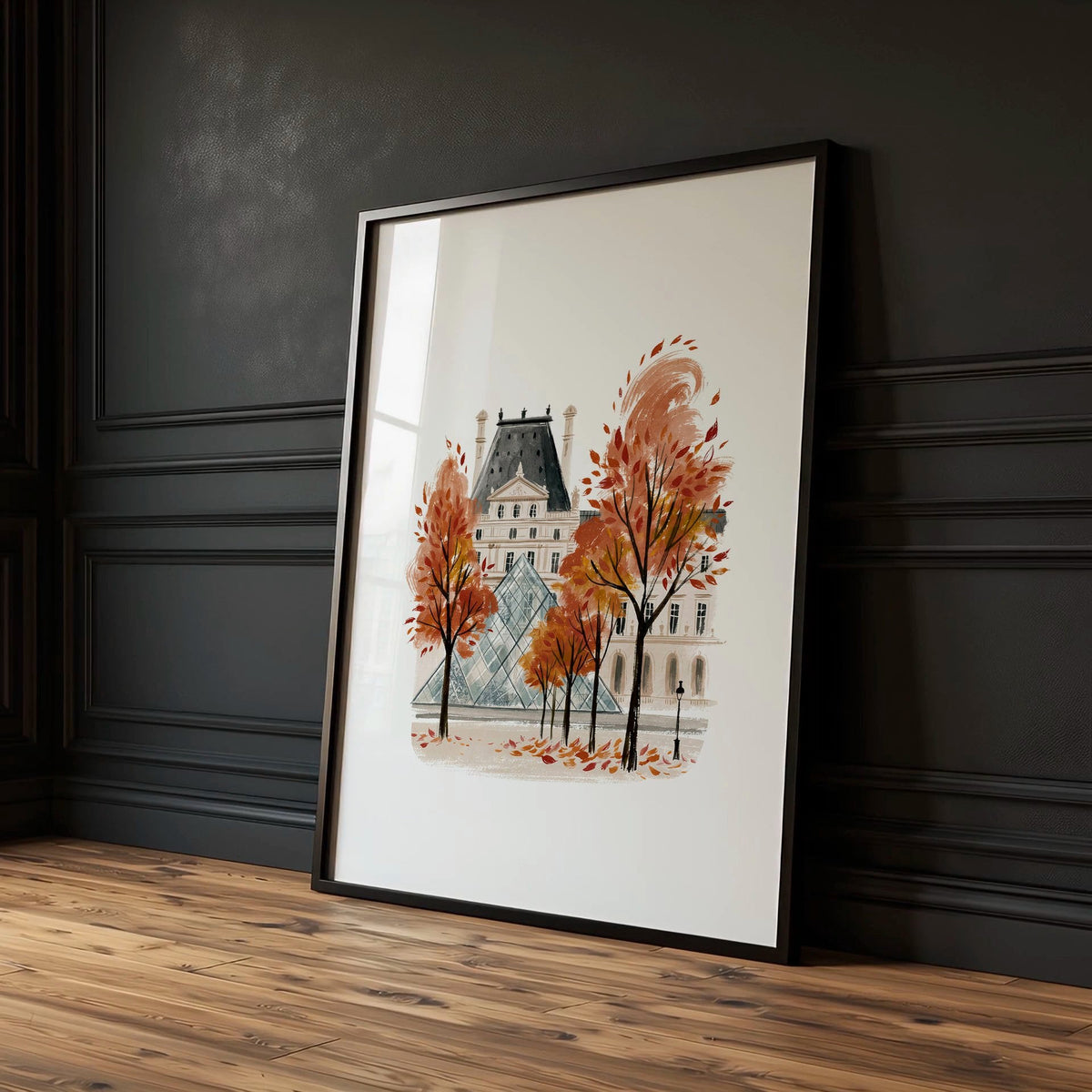 Art for Bedroom Autumn Paris Travel Wall Art Prints | "Une pause à la Parisienne" Louvre & Montmartre | Set of 3