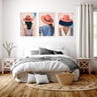 Art For Bedroom | Set of 3 Boho Women Wall art Prints