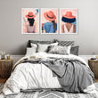 Art For Bedroom | Set of 3 Boho Women Wall art Prints