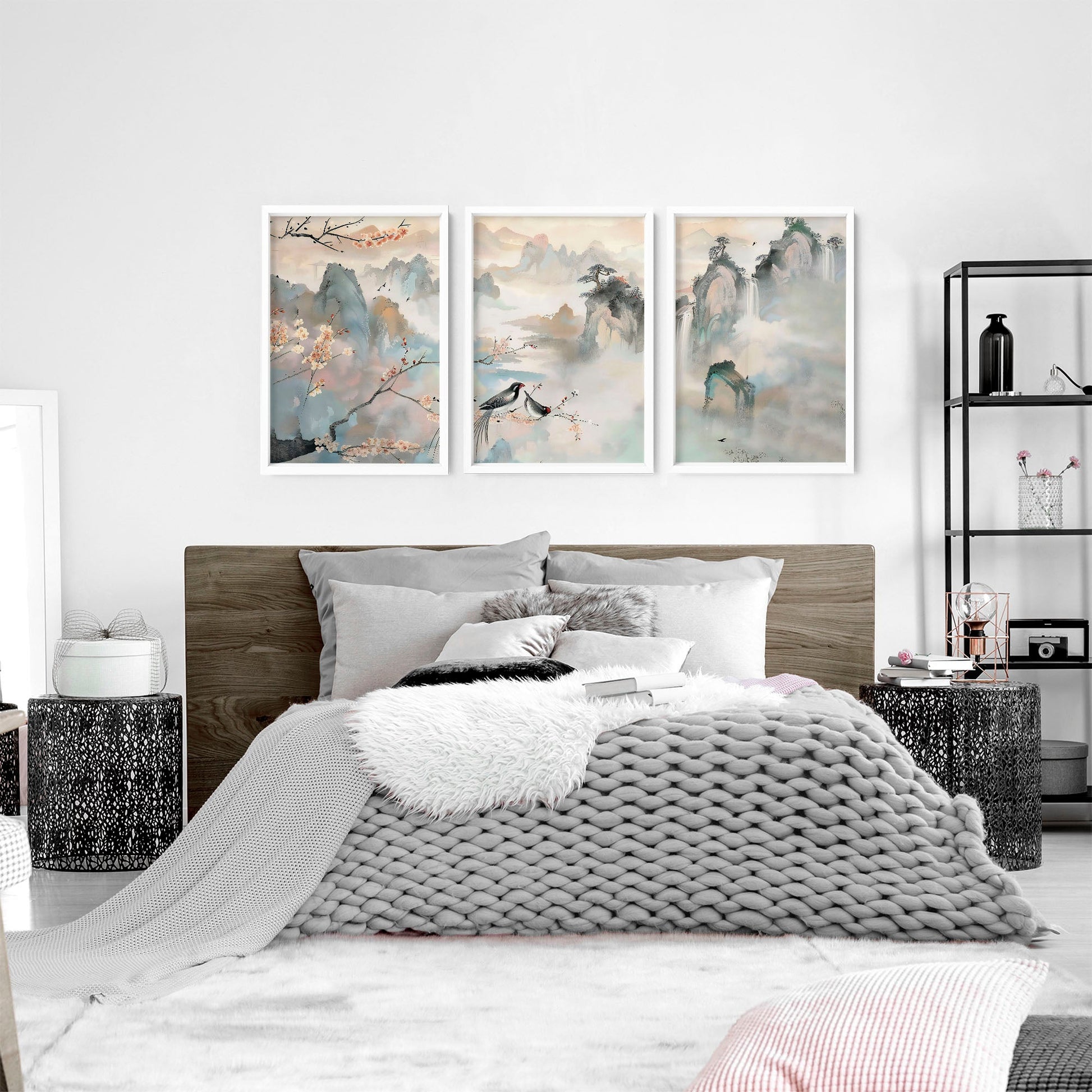 Art For Bedroom Walls | Set of 3 wall art prints