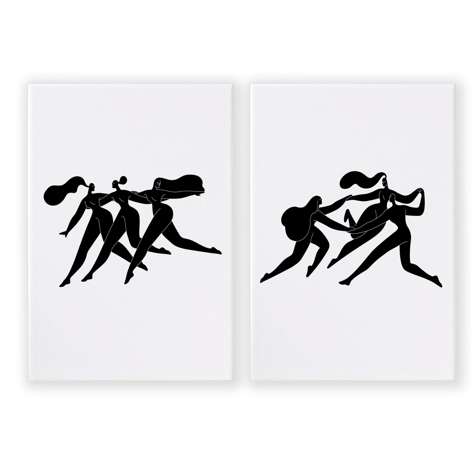 Art For Hallway | Set of 2 Boho Women Wall art Prints