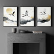 Art For Huge Wall | Set of 3 Asian Inspired Wall art Prints