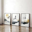 Art For Huge Wall | Set of 3 Asian Inspired Wall art Prints