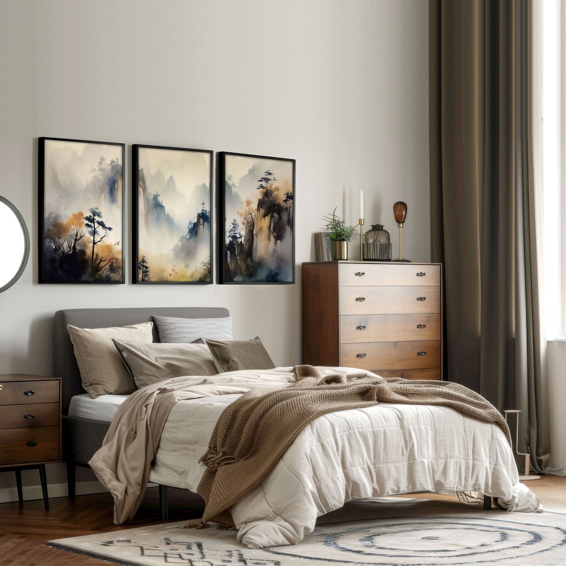 Art For Walls | Set of 3 Asian Inspired Wall art Prints