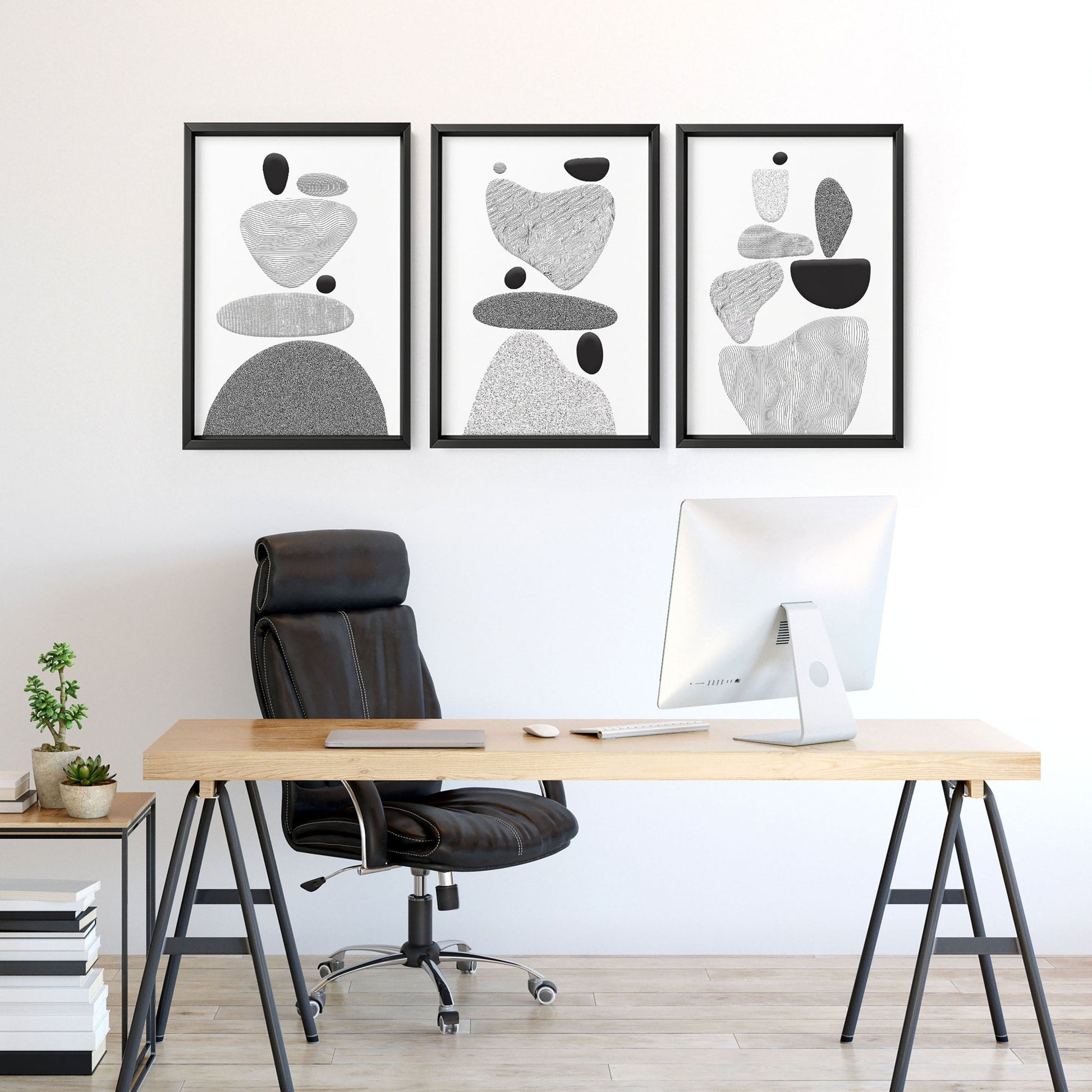 Art Home Office | Set of 3 wall art prints