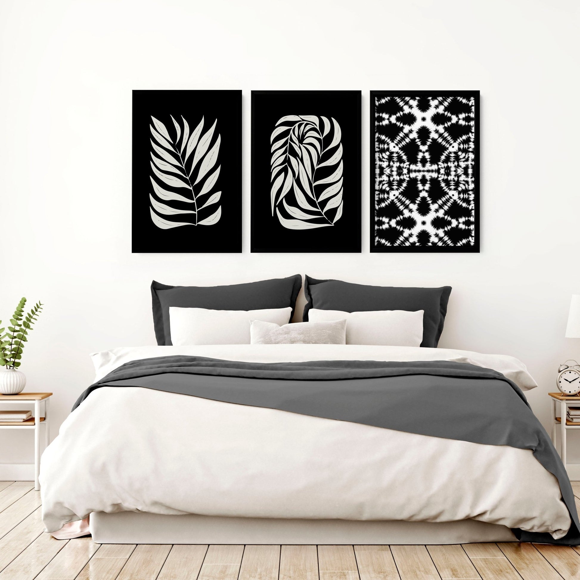 Art on Bedroom Walls | Set of 3 wall art prints