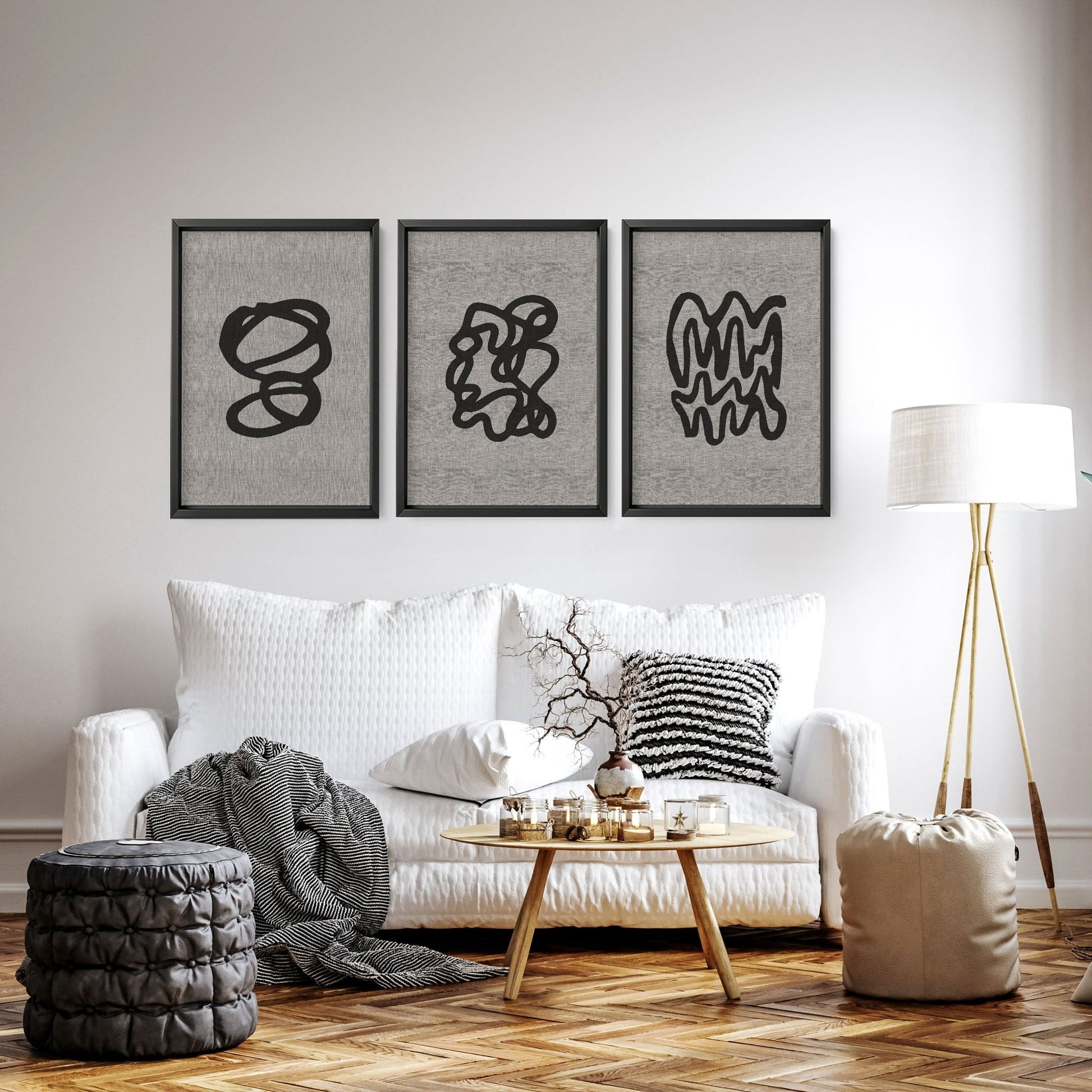 Art Print Abstract | Set of 3 wall art prints