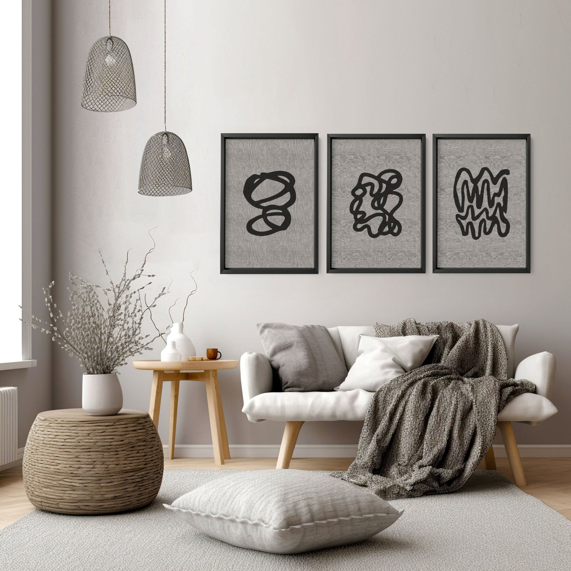 Art Print Abstract | Set of 3 wall art prints