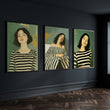 Art Print For Living Room | Set of 3 Boho Women Wall art Prints