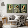 Art Print For Living Room | Set of 3 Boho Women Wall art Prints