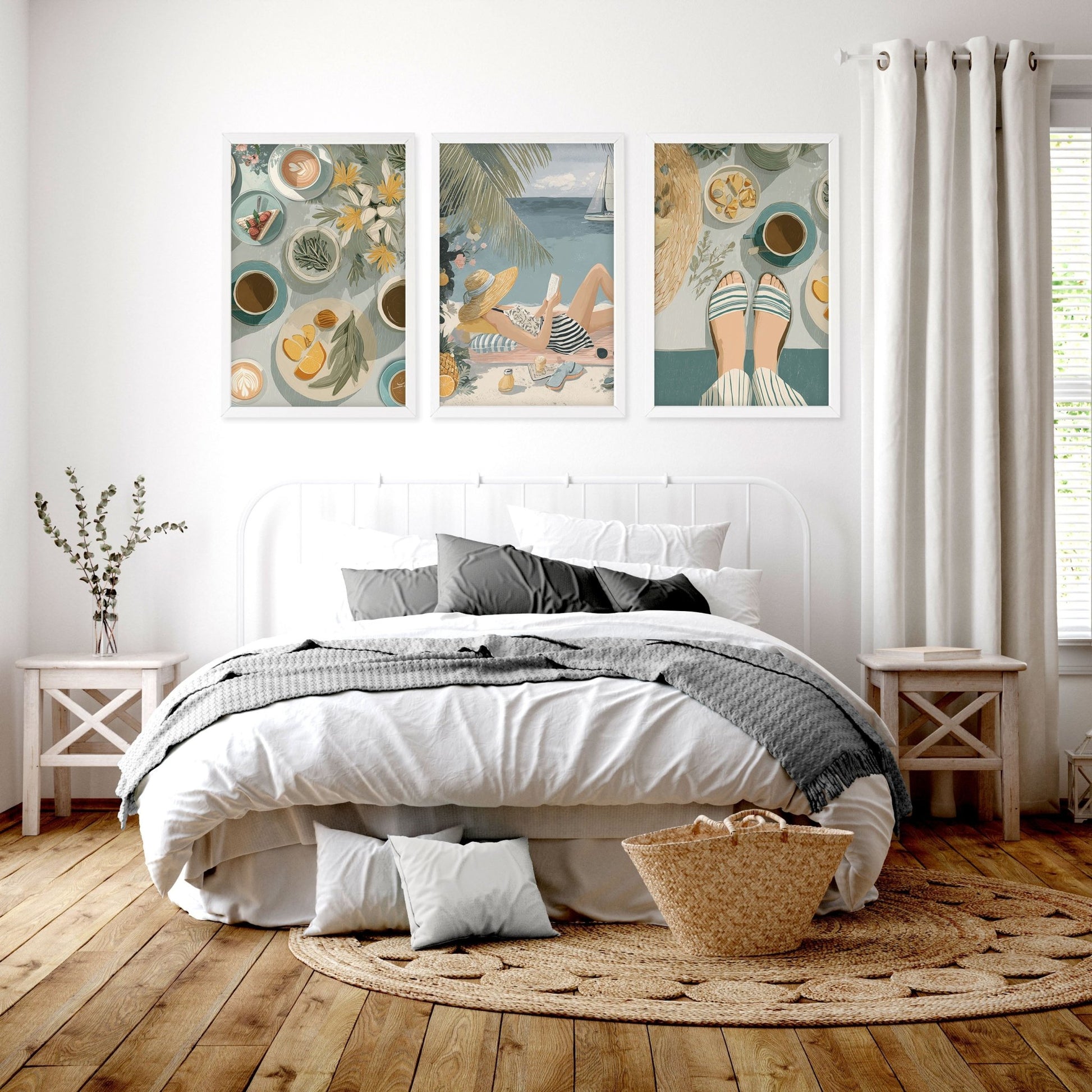 Art Print With Frame | Set of 3 Italian Lifestyle Wall art Prints