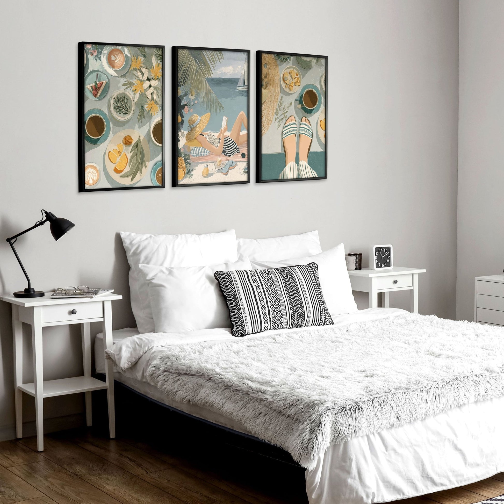 Art Print With Frame | Set of 3 Italian Lifestyle Wall art Prints