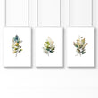 Art Prints Floral | Set of 3 wall art prints