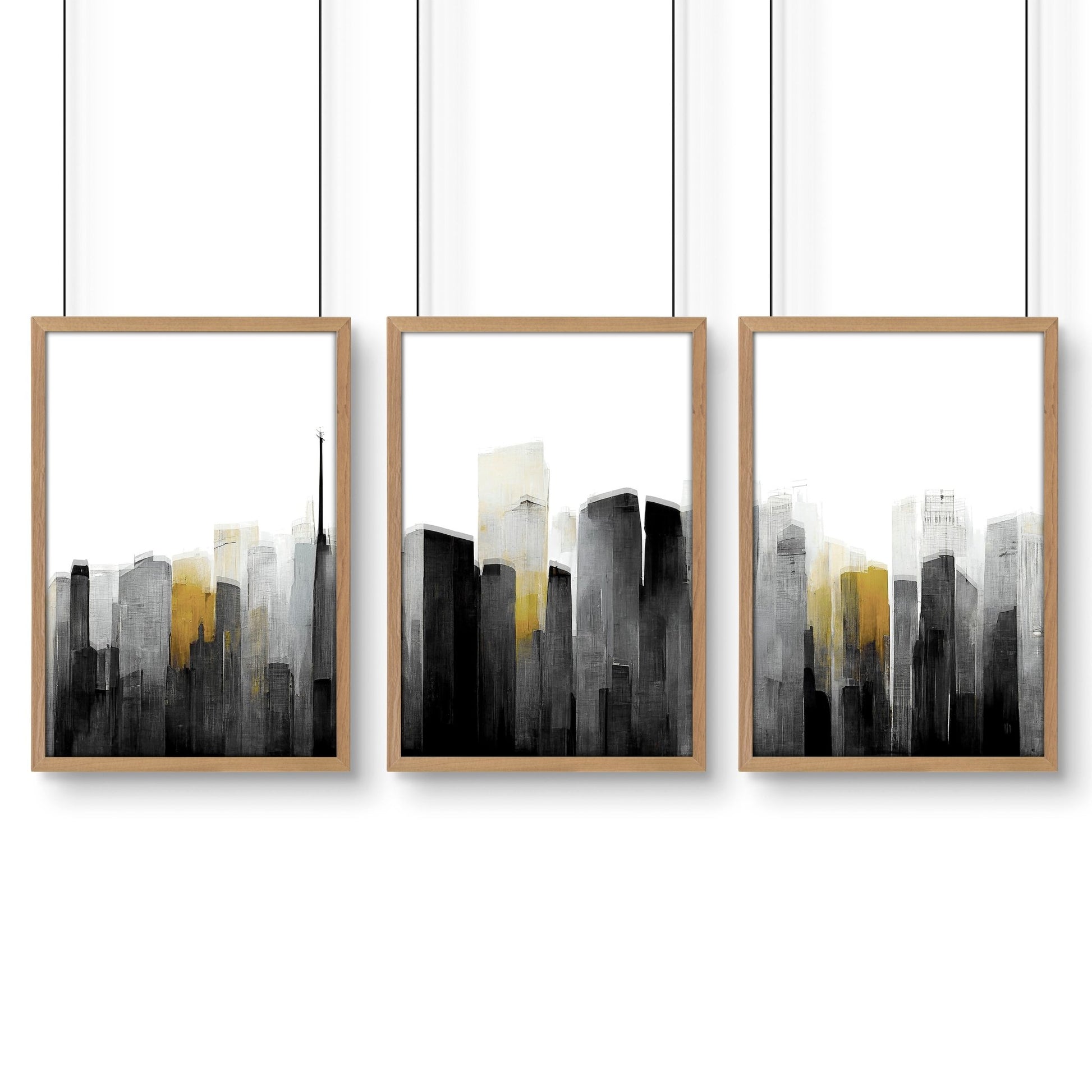 Art Prints Large | Set of 3 Urban Skyscrapers Wall art Prints