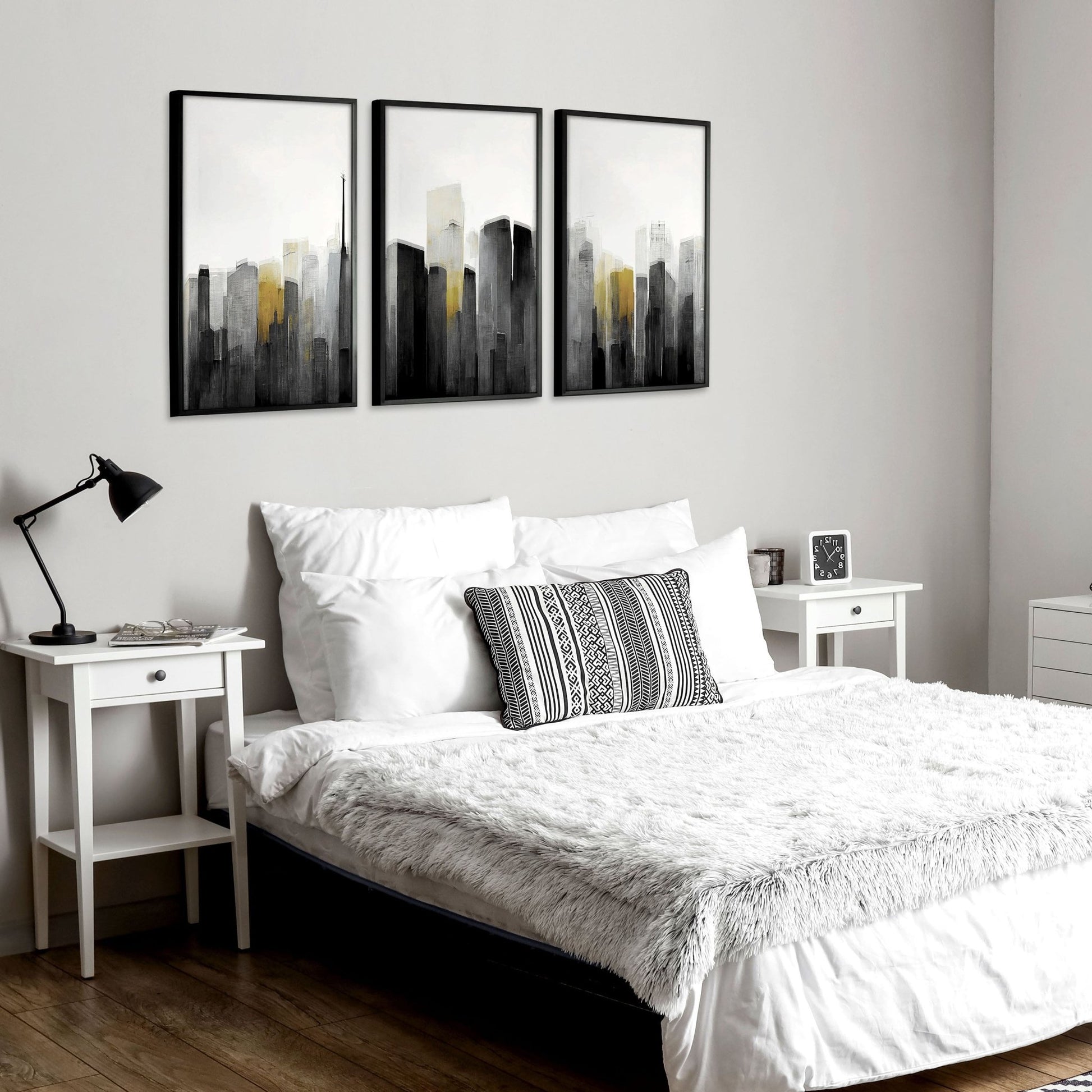 Art Prints Large | Set of 3 Urban Skyscrapers Wall art Prints