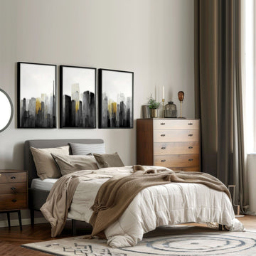 Art Prints Large | Set of 3 Urban Skyscrapers Wall art Prints