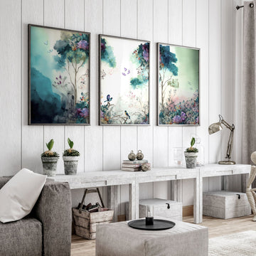 Art Wall Living Room | Set of 3 wall art prints