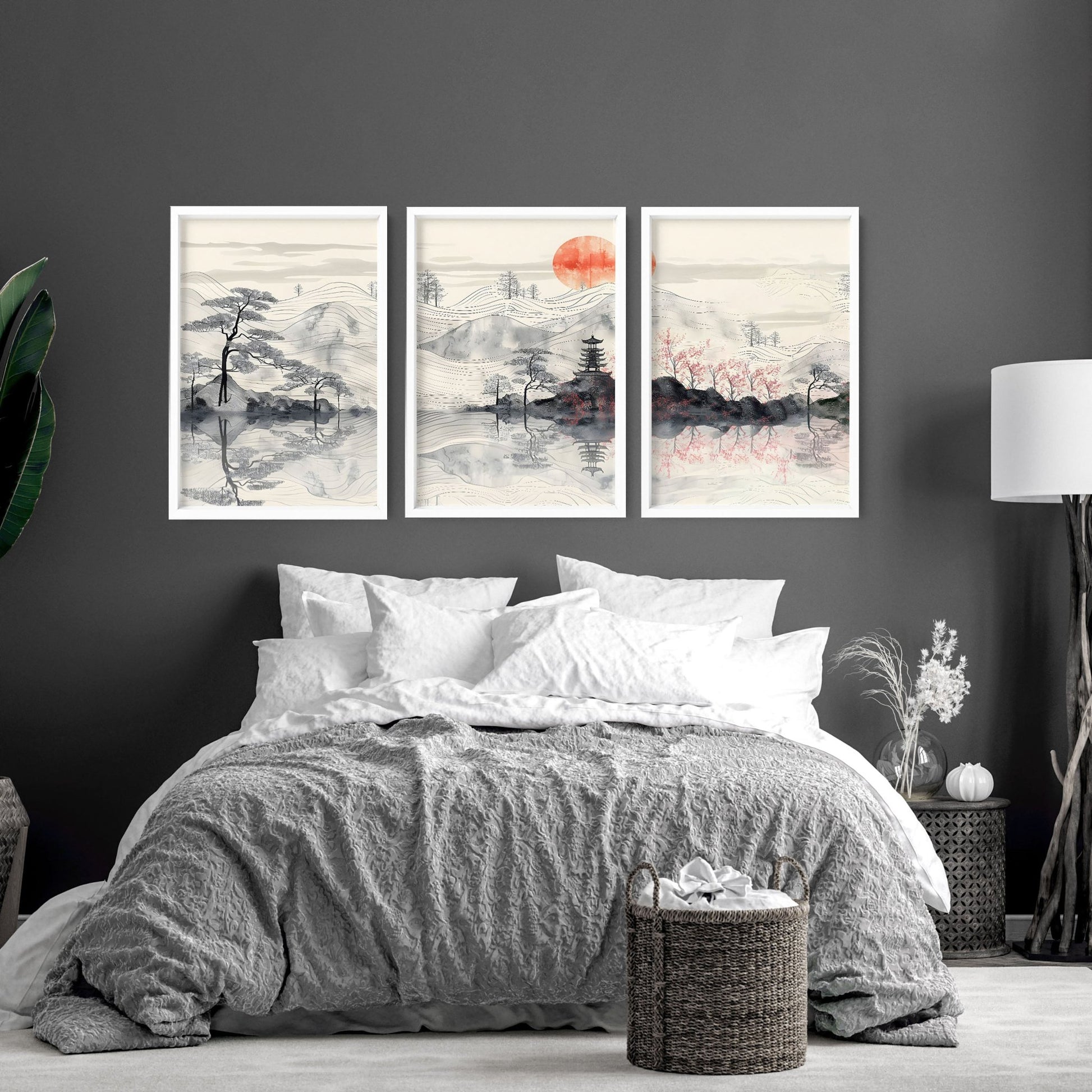 Art Walls Bedroom | Set of 3 wall art prints