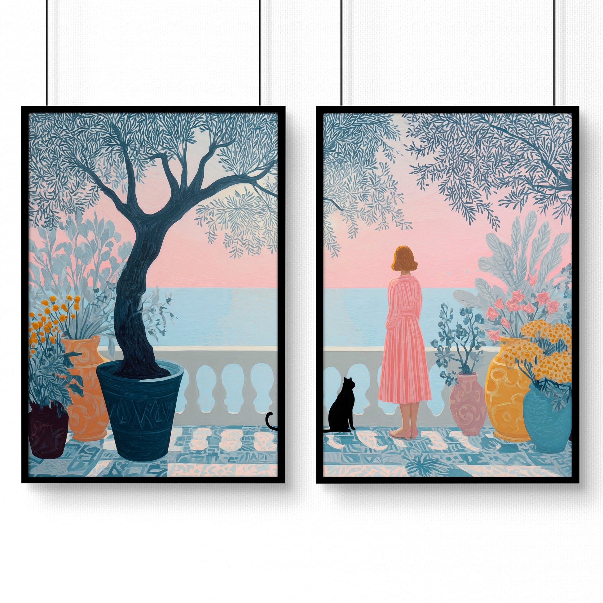 Art With Frames | Set of 2 Italian Lifestyle Wall art Prints
