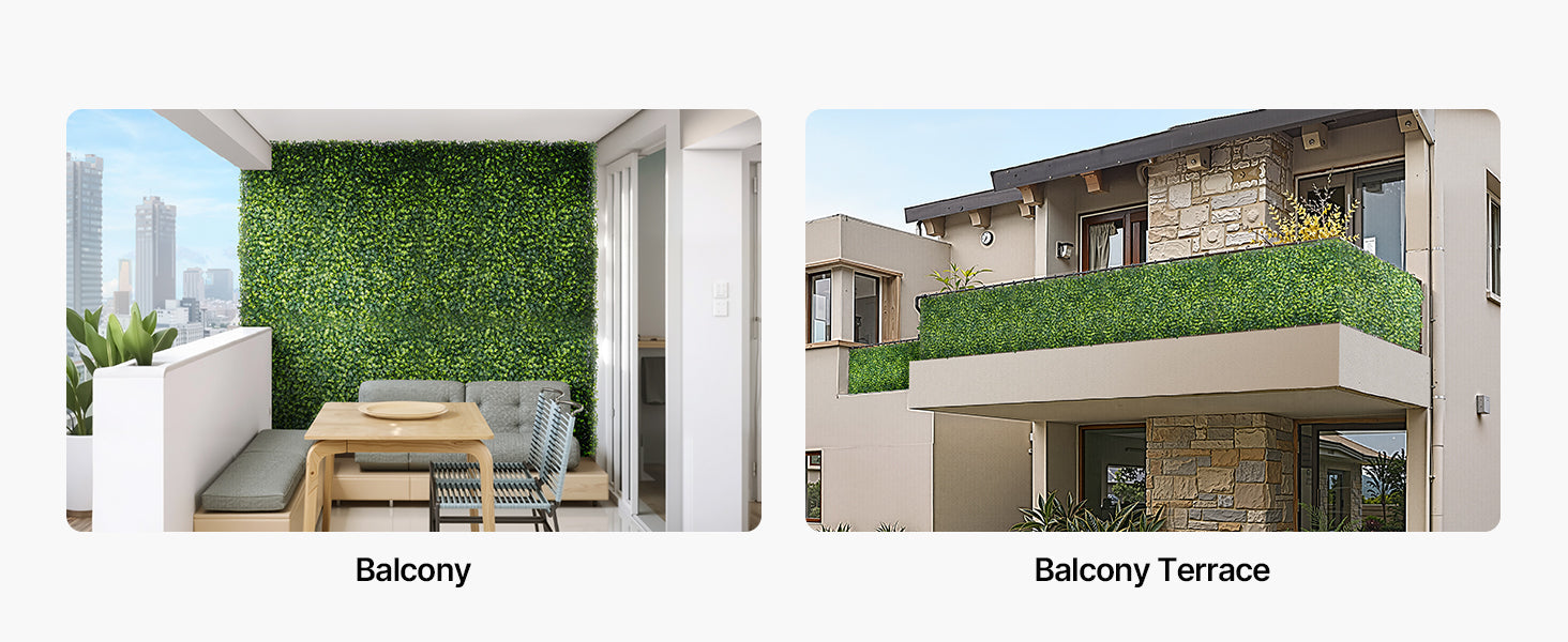 VEVOR Artificial Grass Wall Panels 40/60 x 120in Milan Grass Greenery Boxwood Panel for Outdoor Decor Hedge Screen for Garden