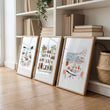 Artwork for a Living Room Mediterranean Coastal Watercolour 