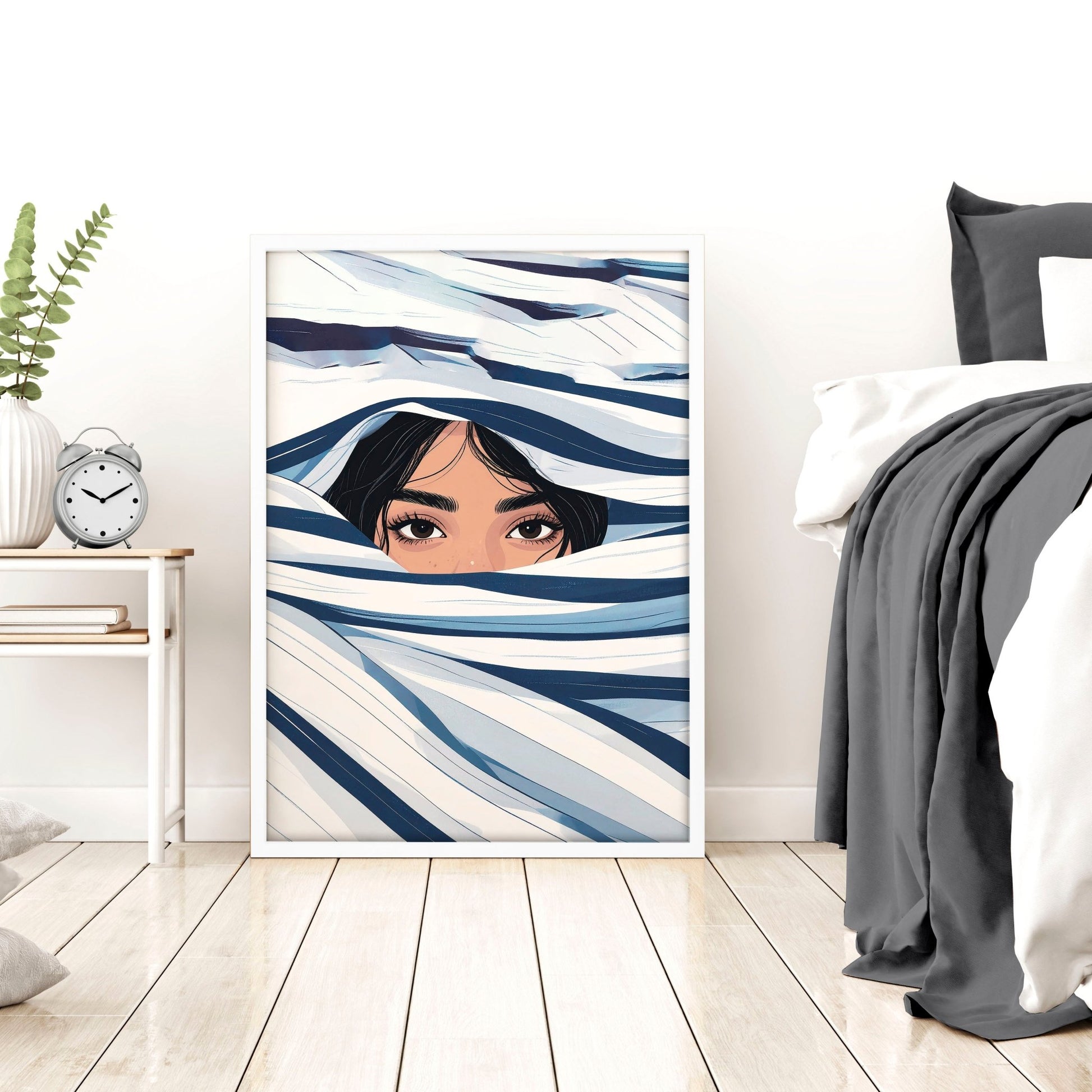 Artwork For Bedroom Wall | Set of 3 Boho Women Wall art Prints