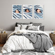 Artwork For Bedroom Wall | Set of 3 Boho Women Wall art Prints
