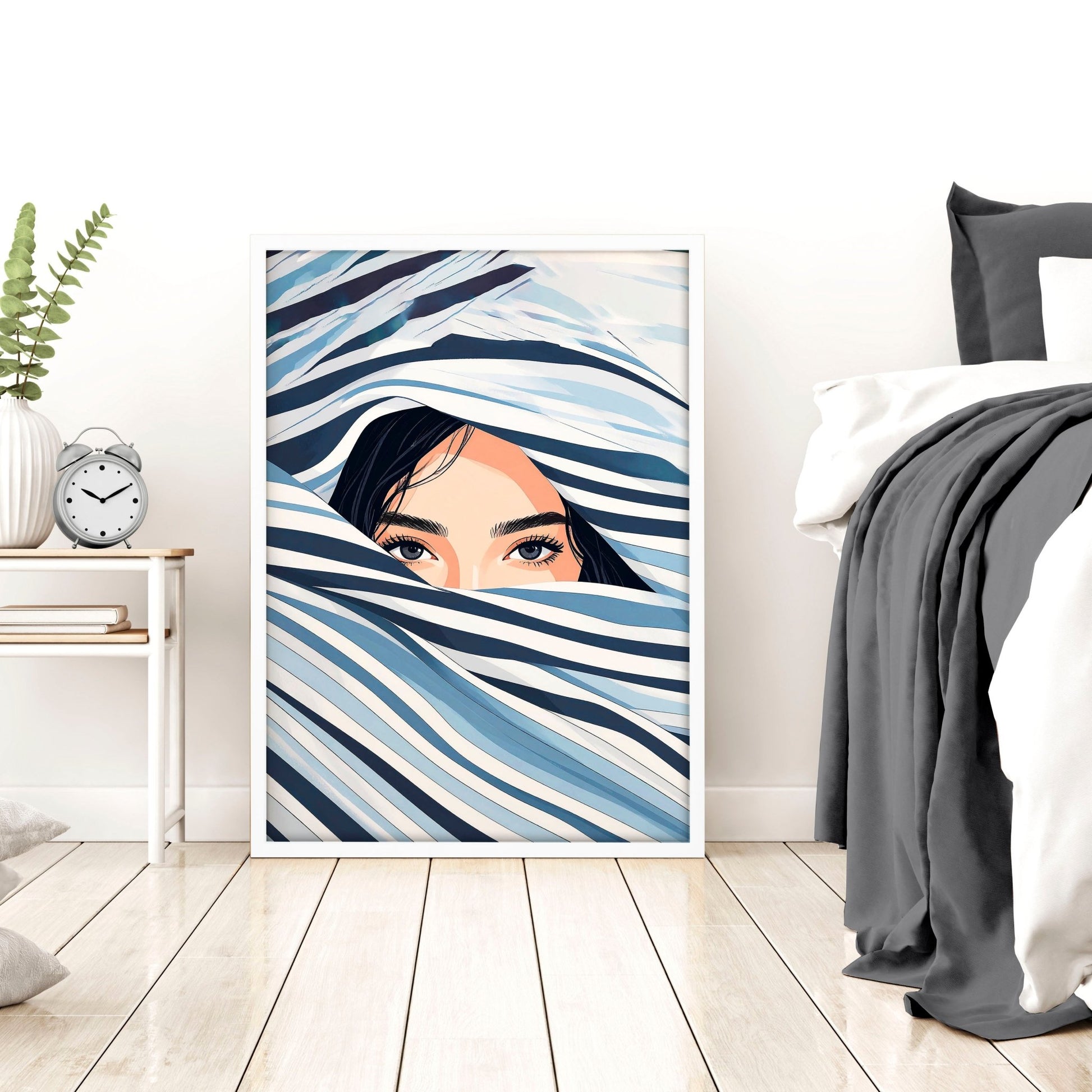 Artwork For Bedroom Wall | Set of 3 Boho Women Wall art Prints