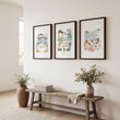 Artwork for Hallway Mediterranean Coastal Dining Scene wall art | 