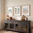 Artwork for Hallway Mediterranean Coastal Dining Scene wall art | 