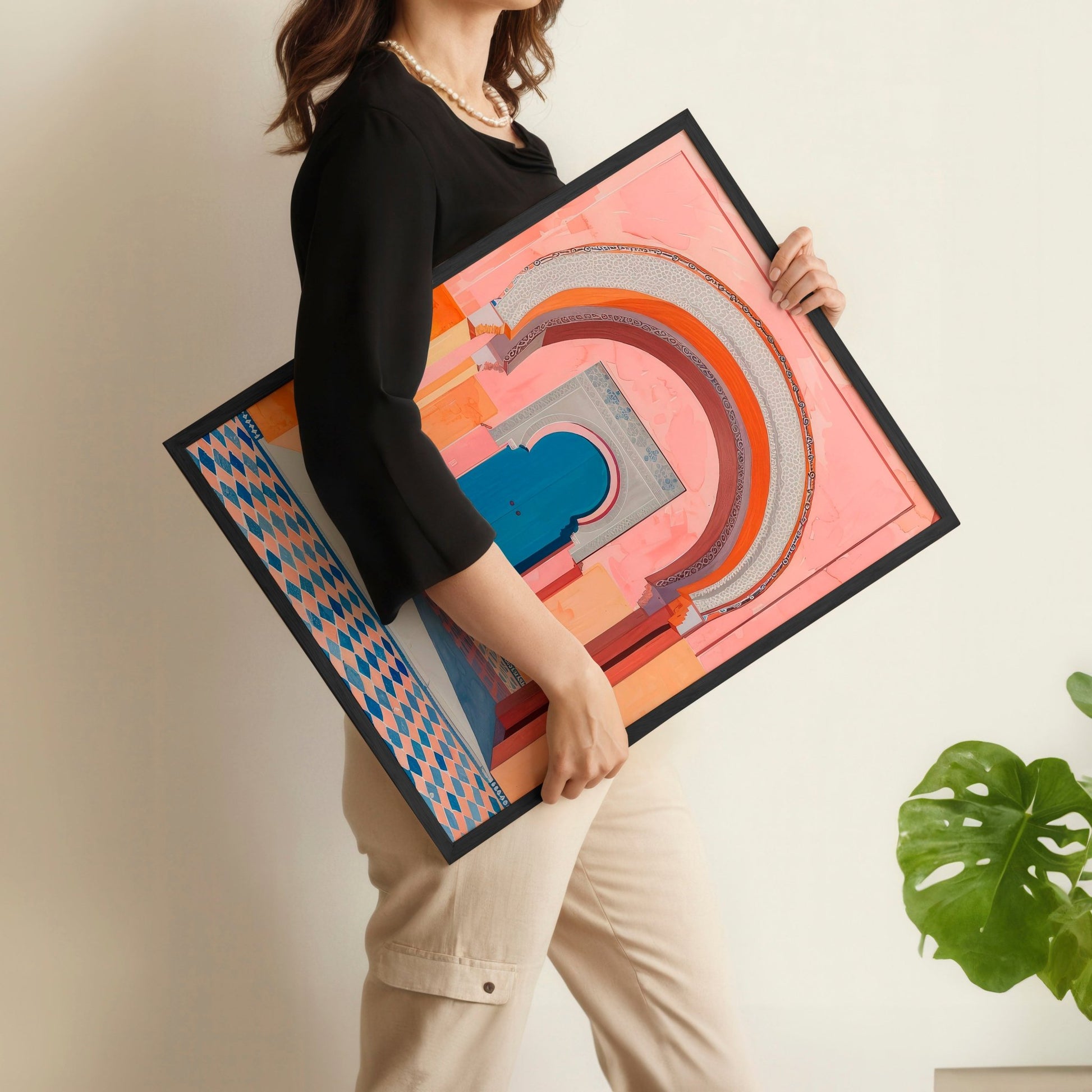 Artwork For Home Office | Set of 3 Moroccan Inspired Wall art Prints