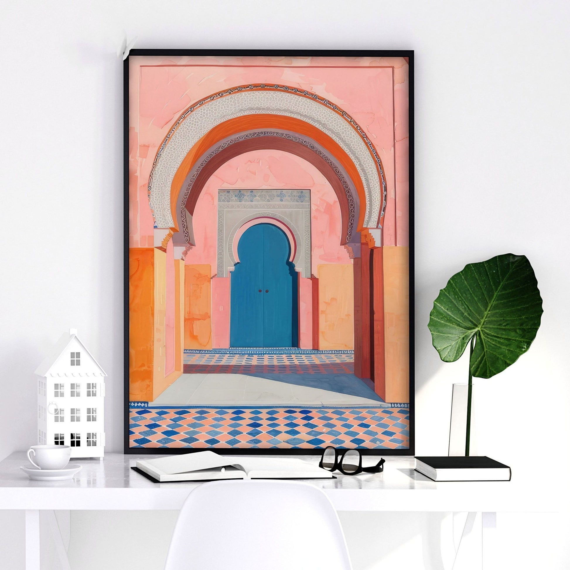 Artwork For Home Office | Set of 3 Moroccan Inspired Wall art Prints