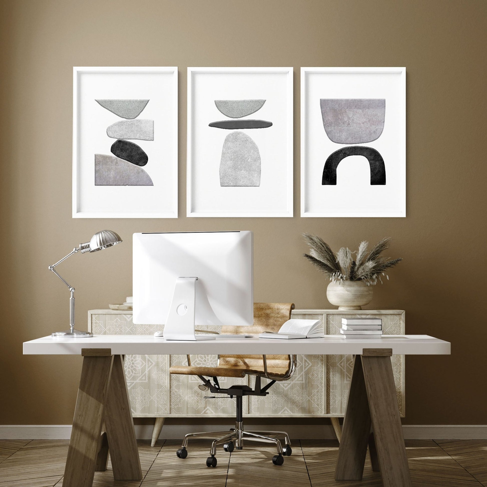 Artwork For Home Office | Set of 3 wall art prints