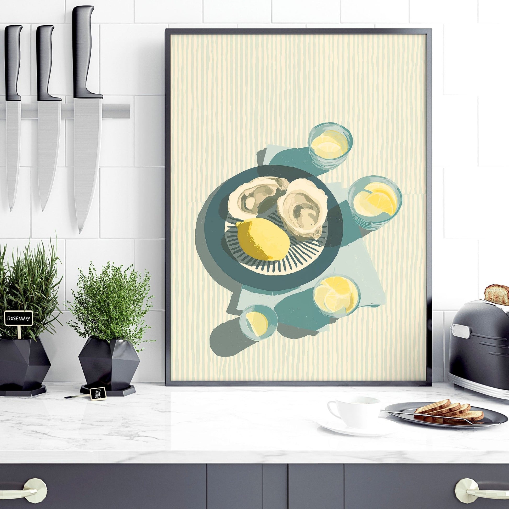 Artwork For Kitchen Wall | Set of 3 Italian Lifestyle Wall art Prints