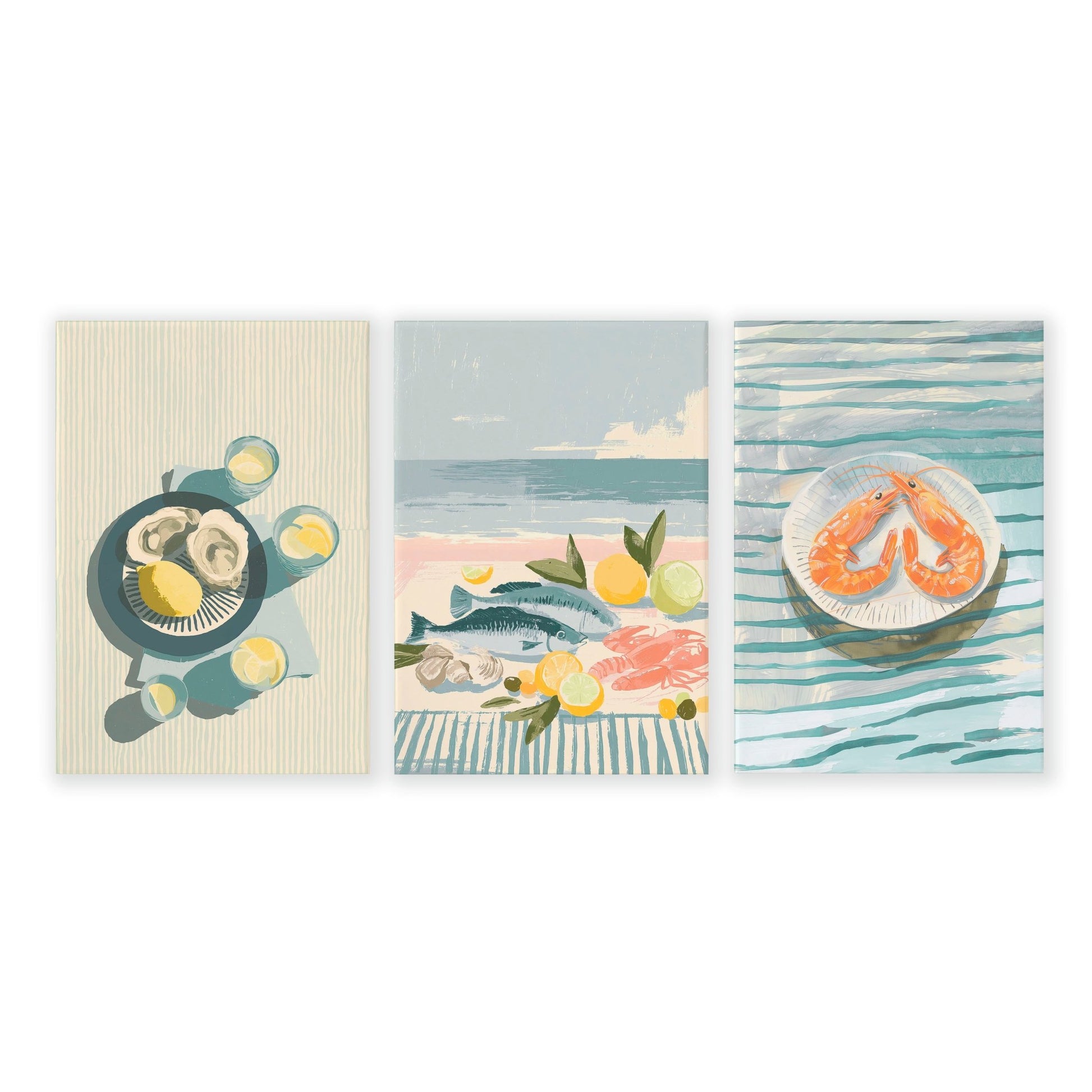 Artwork For Kitchen Wall | Set of 3 Italian Lifestyle Wall art Prints