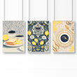 Artwork In Kitchen | Set of 3 Italian Lifestyle Wall art Prints
