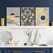 Artwork In Kitchen | Set of 3 Italian Lifestyle Wall art Prints