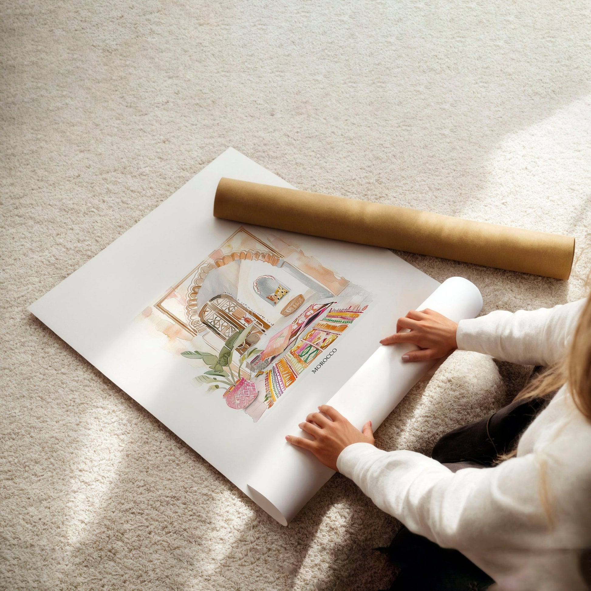 Artwork With Frame | Set of 3 Moroccan Inspired Wall art Prints