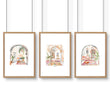 Artwork With Frame | Set of 3 Moroccan Inspired Wall art Prints