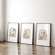 Artwork With Frame | Set of 3 Moroccan Inspired Wall art Prints